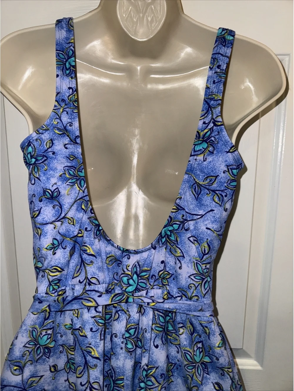 Vintage 80’s CEEB OF MIAMI Vintage One Piece Swimsuit Skort Dress SIZE 16